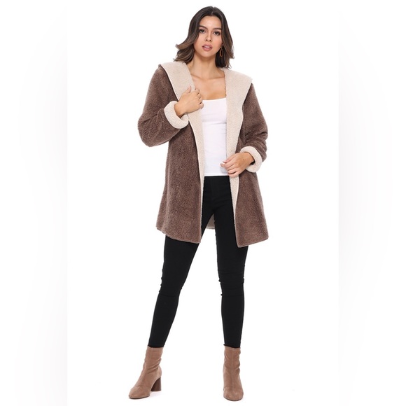 Serenity Nwot Fleece Jacket in Mocha - Picture 6 of 6